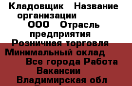 Кладовщик › Название организации ­ O’stin, ООО › Отрасль предприятия ­ Розничная торговля › Минимальный оклад ­ 17 200 - Все города Работа » Вакансии   . Владимирская обл.,Владимир г.